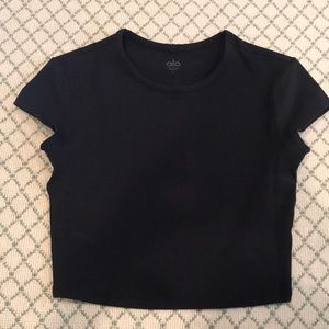 Alo short sleeve crop top size Small S